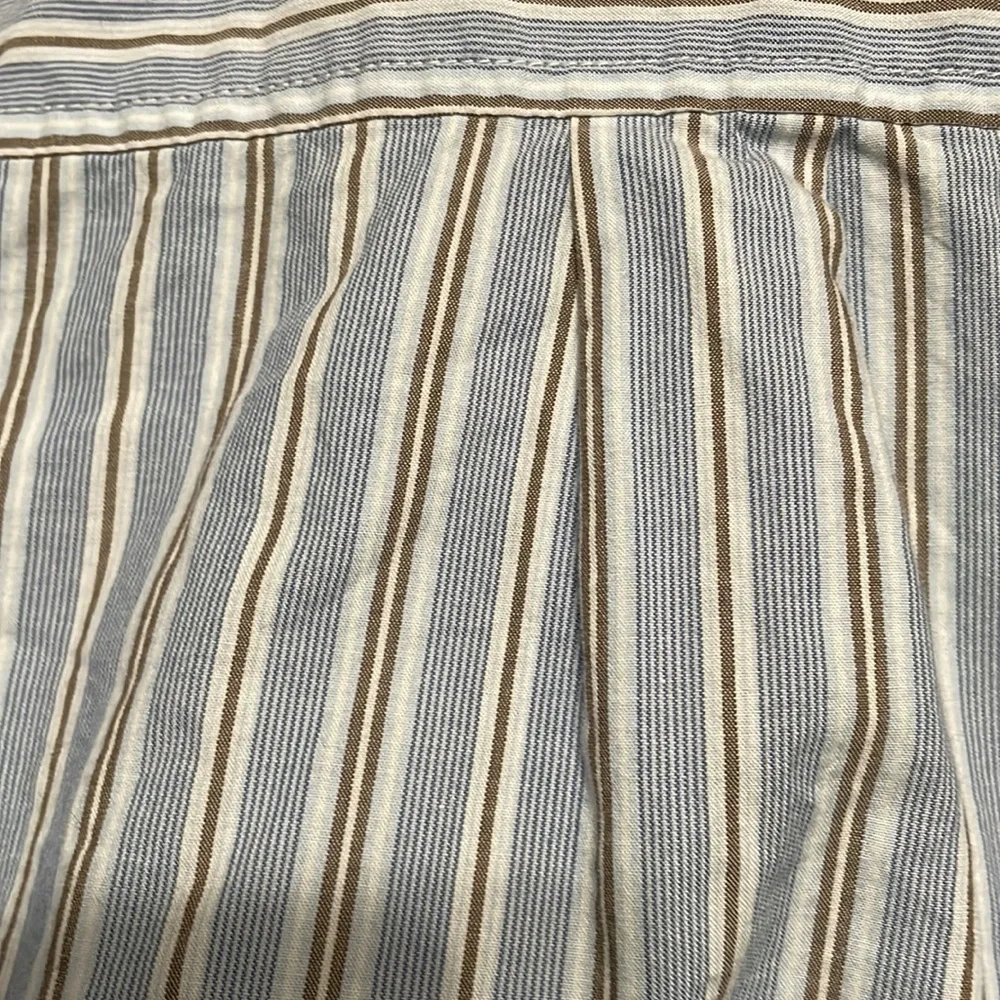 Gap Toddler Boys 5 Year old button‎ down shirt Blue Gray striped great condition